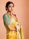 Golden Yellow Banarasi Bridal Tissue Silk Saree