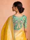 Golden Yellow Banarasi Bridal Tissue Silk Saree