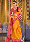Golden Yellow Banarasi Silk Saree