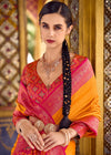 Golden Yellow Banarasi Silk Saree