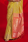 Golden Yellow Banarasi Tussar Silk Saree