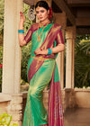 Green and Maroon Woven Kanjivaram Silk Saree