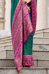 Green Banarasi Soft Silk Saree