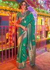 Green Banarasi Soft Silk Saree