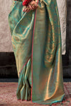 Green Dual Tone Kanjivaram Handloom Saree