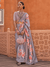 Grey Banarasi Dola Silk Saree