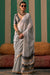 Grey Handloom Linen Saree