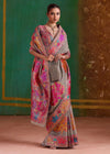 Grey Kashmiri Kani Jamawar Cotton Saree