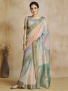 Grey Shade Multicolor Art Silk Digital Printed Saree