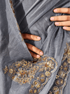 Grey Tissue Silk Saree
