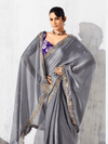 Grey Tissue Silk Saree
