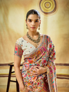 Ivory Cream Kashmiri Kani Handloom Cotton Silk Saree