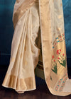 Ivory Cream Paithani Tissue Silk Saree