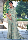 Jet Green Woven Banarasi Designer Silk Saree