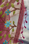 Rani Pink Paithani Cotton Silk Saree