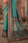 Jungle Green Printed Patola Saree