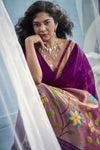 Royal Purple Paithani Cotton Silk Saree