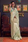 Laurel Green Festive Wear Banarasi Katan Silk Saree