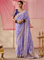 Lavender Banarasi Dola Silk Saree