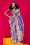 Lavender Banarasi Tissue Silk Saree