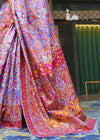 Lavender Multicolor Kashmiri Jamawar Woven Saree