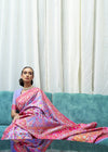 Lavender Multicolor Kashmiri Jamawar Woven Saree