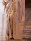 Lavender Pink Banarasi Tissue Silk Saree