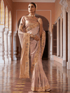 Lavender Pink Banarasi Tissue Silk Saree