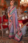 Lavender Purple Printed Patola Saree