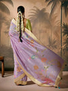 Lavender Zari Woven Paithani Banarasi Silk Saree