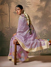 Lavender Zari Woven Paithani Banarasi Silk Saree