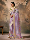 Lavender Zari Woven Paithani Banarasi Silk Saree