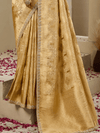 Light Gold Banarasi Tissue Silk Saree