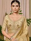 Light Gold Banarasi Tissue Silk Saree