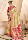 Light Gold Paithani Tissue Silk Saree