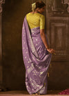 Light lavender Woven Designer Banarasi Silk Saree