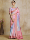 Light Pink Multicolor Art Silk Digital Printed Saree