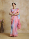 Light Pink Multicolor Art Silk Digital Printed Saree