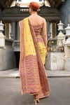 Light Yellow Woven Linen Cotton Saree