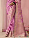 Lilac Banarasi Dola Silk Saree
