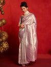 Lilac Banarasi Tissue Silk Saree