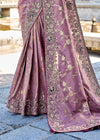 Lilac Purple Banarasi Designer Silk Saree