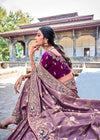 Lilac Purple Banarasi Designer Silk Saree