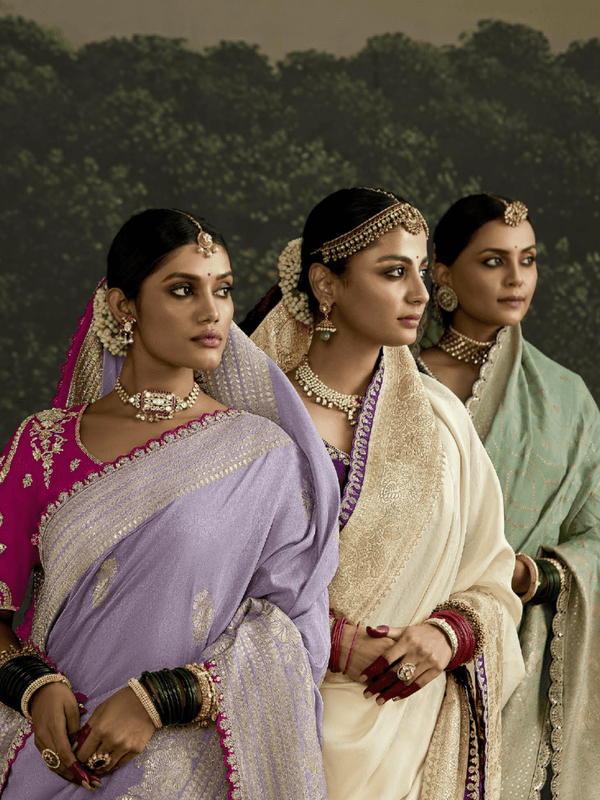 Lilac Purple Designer Banarasi Dola Silk Saree With Golden Zari Work