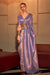 Lilac Purple Dual Tone Woven Kanjivaram saree
