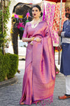 Lilac Purple Kanjivaram Silk Saree