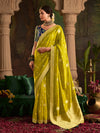 Lime Green Banarasi Silk Saree