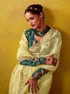 Lime Green Georgette Designer Saree