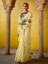 Lime Green Georgette Designer Saree