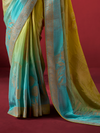 Lime Yellow Banarasi Dola Silk Saree